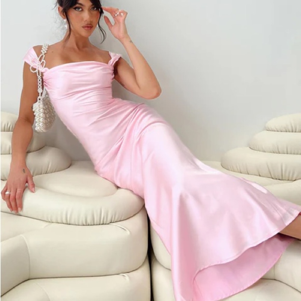 Princess Polly Pink Satin Dress